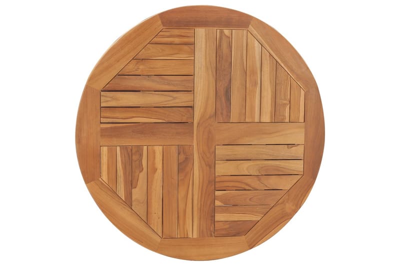 Bordplade 2,5 cm 80 cm Rund Massivt Teaktræ - Brun - Møbler - Borde - Bordtilbehør - Bordplade