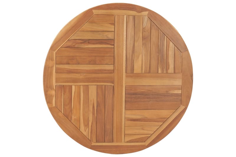 Bordplade 2,5 cm 90 cm Rund Massivt Teaktræ - Brun - Møbler - Borde - Bordtilbehør - Bordplade