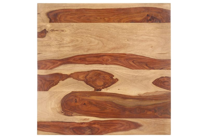 Bordplade 25-27 mm 70x70 cm Massivt Sheeshamtræ - Brun - Møbler - Borde - Bordtilbehør - Bordplade