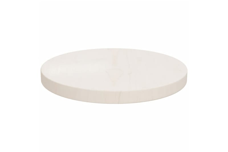 bordplade 30x2,5 cm massivt fyrretræ hvid - Hvid - Bordplade