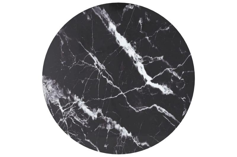 bordplade 70x0,8 cm hærdet glas med marmortekstur sort - Sort - Møbler - Borde - Bordtilbehør - Bordplade