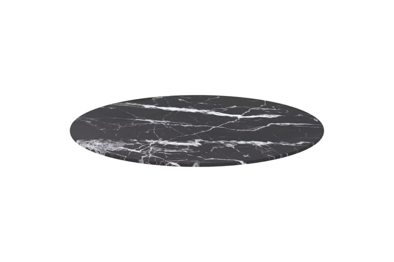 bordplade 70x0,8 cm hærdet glas med marmortekstur sort - Sort - Møbler - Borde - Bordtilbehør - Bordplade