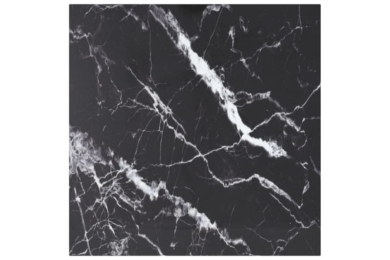 bordplade 70x70 cm 6 mm hærdet glas med marmortekstur sort - Sort - Møbler - Borde - Bordtilbehør - Bordplade