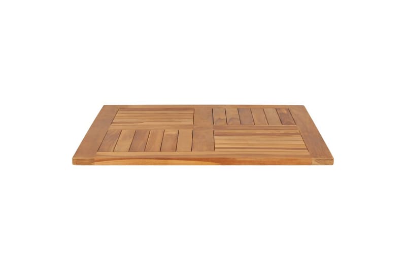 Bordplade 80x80x2,5 cm Firkantet Massivt Teaktræ - Brun - Bordplade