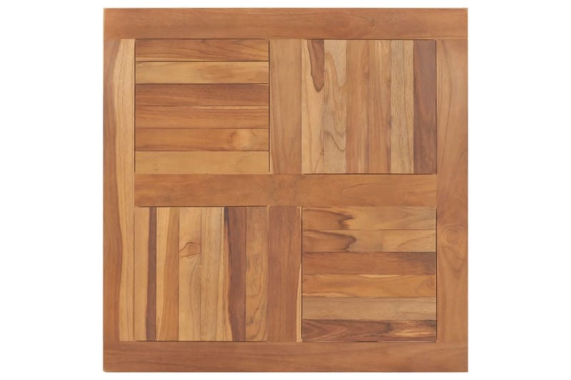 Bordplade 80x80x2,5 cm Firkantet Massivt Teaktræ - Brun - Møbler - Borde - Bordtilbehør - Bordplade