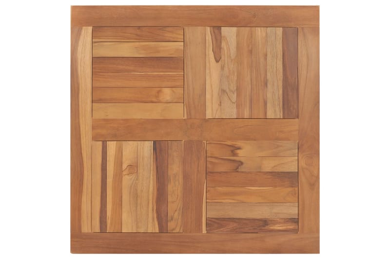 Bordplade 80x80x2,5 cm Firkantet Massivt Teaktræ - Brun - Bordplade