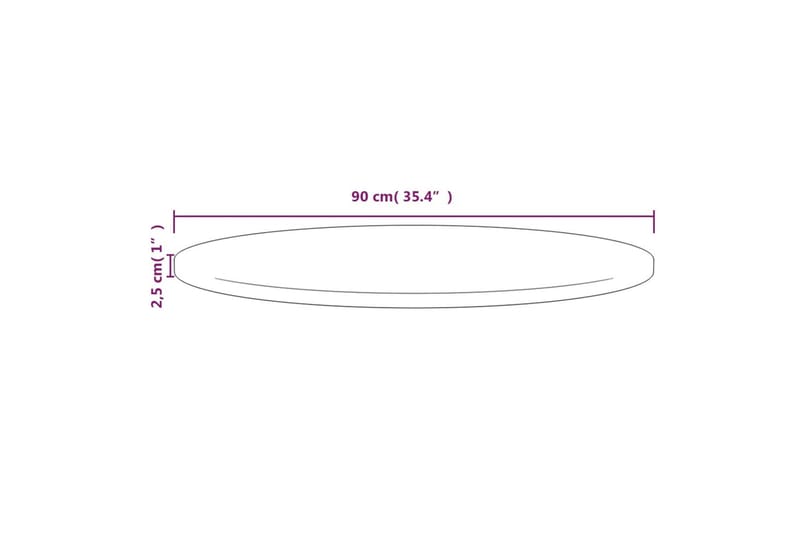 bordplade 90x2,5 cm massivt fyrretræ - Brun - Møbler - Borde - Bordtilbehør - Bordplade