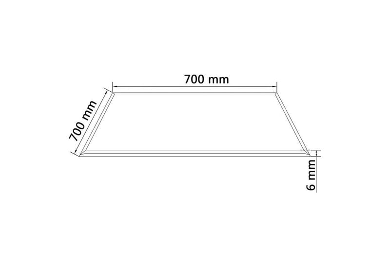 Bordplade Hærdet Glas Firkant 700 X 700 Mm - gennemsigtig - Møbler - Borde - Bordtilbehør - Bordplade