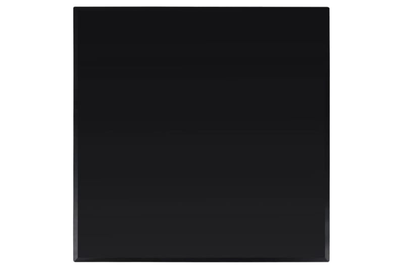 Bordplade Hærdet Glas Firkantet 700 X 700 Mm - Sort - Møbler - Borde - Bordtilbehør - Bordplade