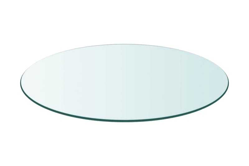 Bordplade Hærdet Glas Rund 800 Mm - gennemsigtig - Møbler - Borde - Bordtilbehør - Bordplade