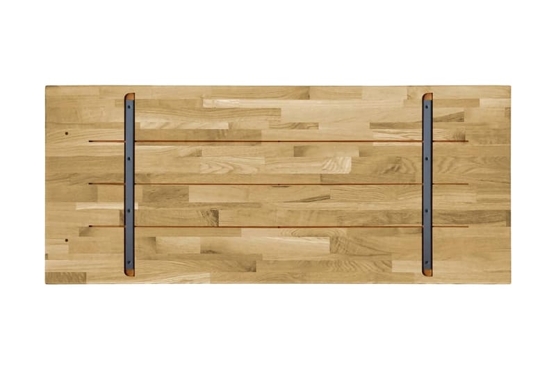 Bordplade I Massivt Egetræ Rektangulært 23 Mm 120 X 60 Cm - Brun - Møbler - Borde - Bordtilbehør - Bordplade