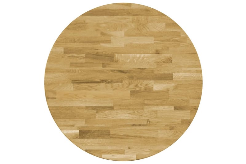 Bordplade I Massivt Egetræ Rundt 44 Mm 400 Mm - Brun - Møbler - Borde - Bordtilbehør - Bordplade