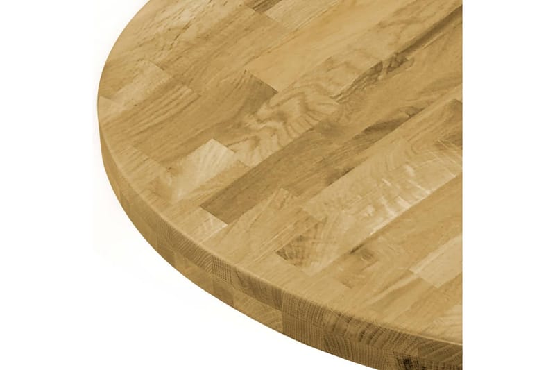 Bordplade I Massivt Egetræ Rundt 44 Mm 400 Mm - Brun - Møbler - Borde - Bordtilbehør - Bordplade