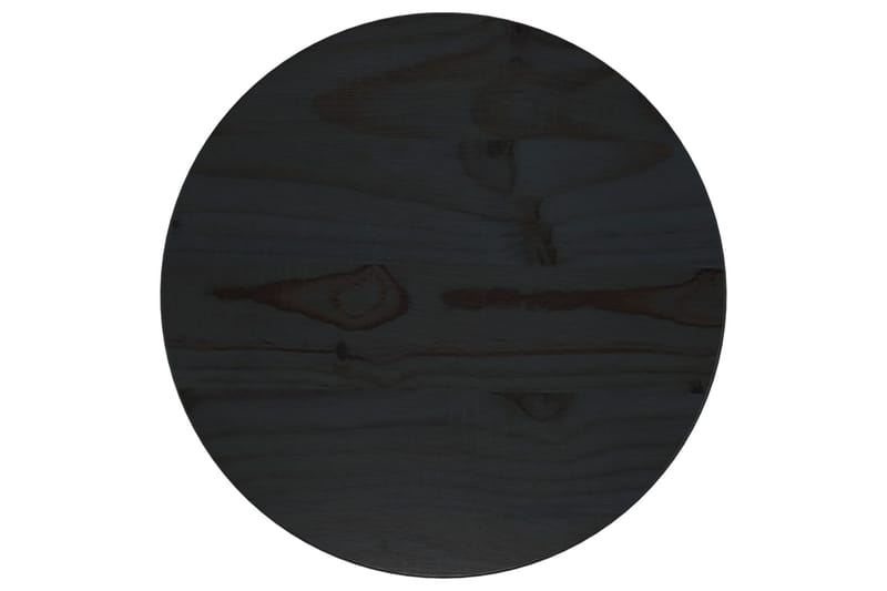 bordplade sort 30x2,5 cm massivt fyrretræ - Sort - Bordplade