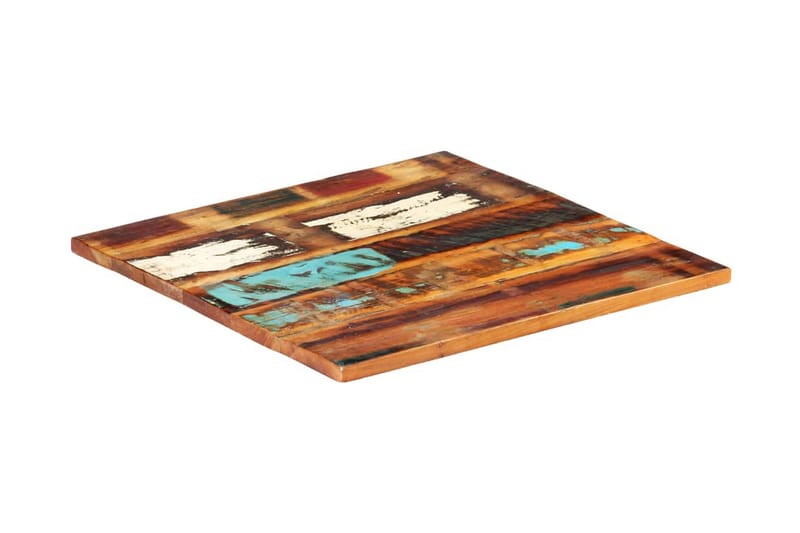 Firkantet Bordplade 80X80 cm 25-27 mm Massivt Genbrugstræ - Møbler - Borde - Bordtilbehør - Bordplade