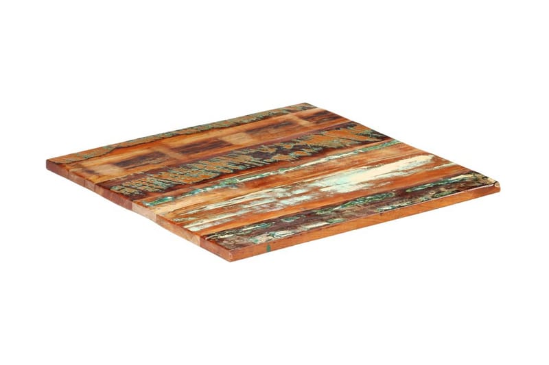 Firkantet Bordplade 80X80 cm 25-27 mm Massivt Genbrugstræ - Møbler - Borde - Bordtilbehør - Bordplade