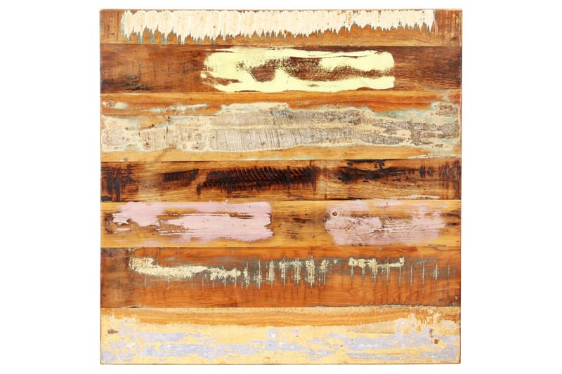 Firkantet Bordplade 80X80 cm 25-27 mm Massivt Genbrugstræ - Møbler - Borde - Bordtilbehør - Bordplade