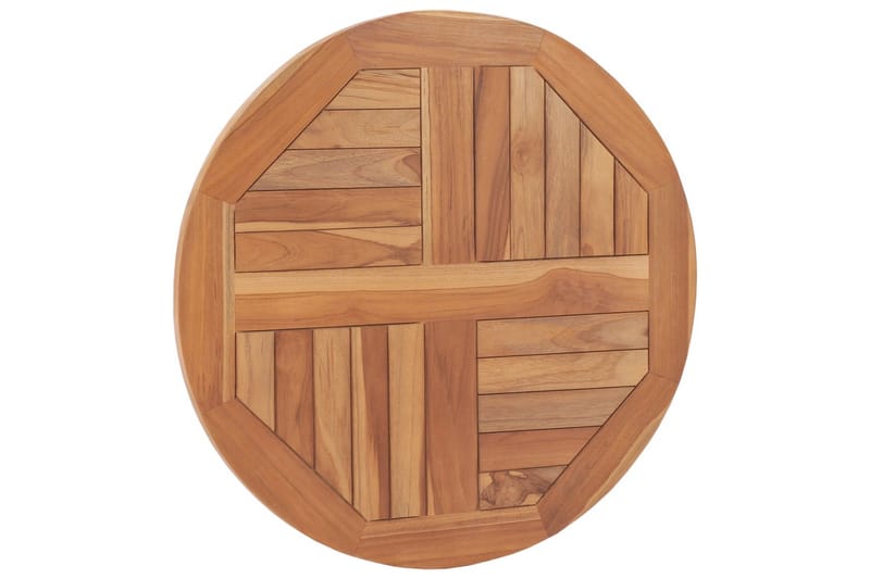 Rund Bordplade 2,5 cm 60 cm Massivt Teaktræ - Brun - Møbler - Borde - Bordtilbehør - Bordplade