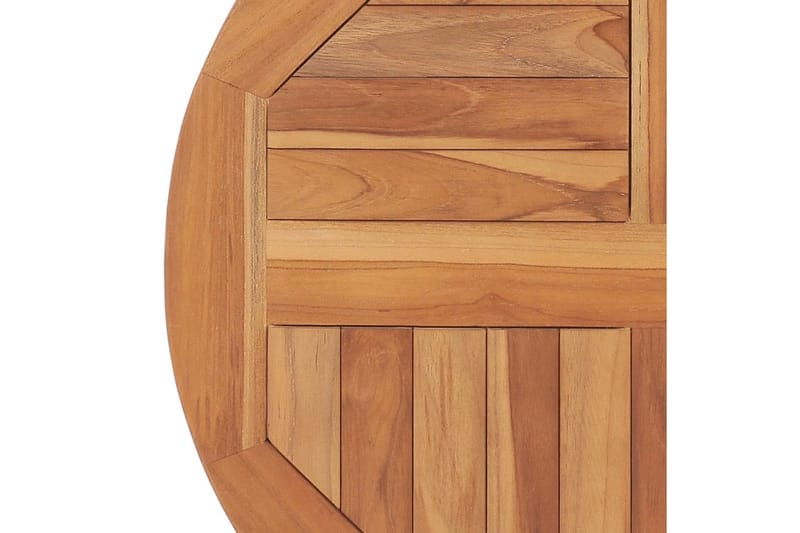 Rund Bordplade 2,5 cm 60 cm Massivt Teaktræ - Brun - Møbler - Borde - Bordtilbehør - Bordplade
