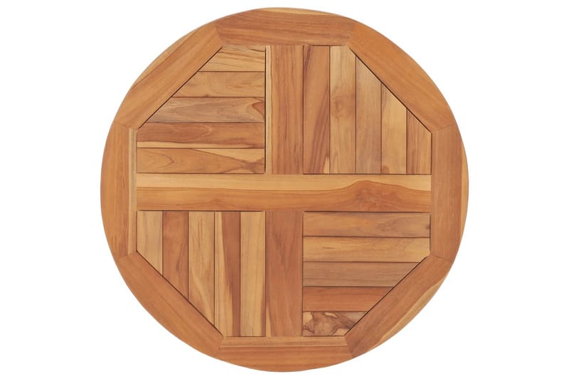 Rund Bordplade 2,5 cm 60 cm Massivt Teaktræ - Brun - Møbler - Borde - Bordtilbehør - Bordplade
