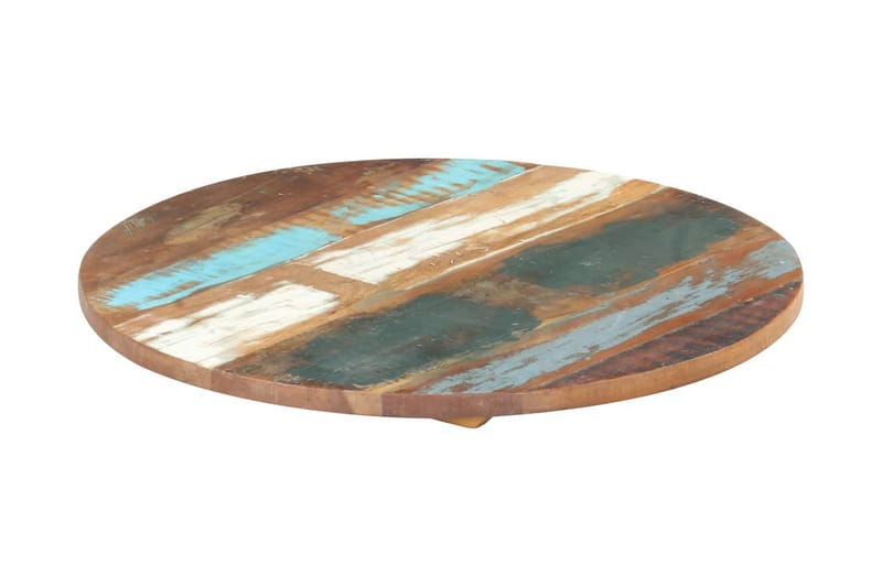 Rund Bordplade 40 cm 25-27 mm Massivt Genbrugstræ - Møbler - Borde - Bordtilbehør - Bordplade