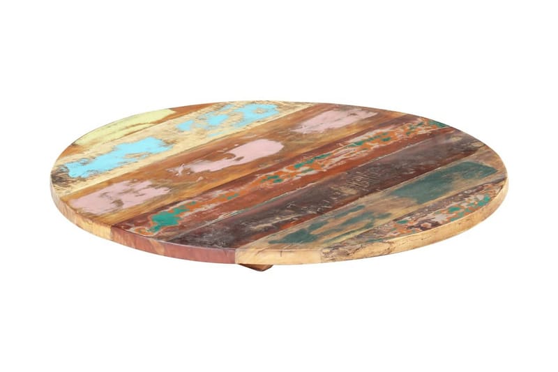 Rund Bordplade 40 cm 25-27 mm Massivt Genbrugstræ - Møbler - Borde - Bordtilbehør - Bordplade