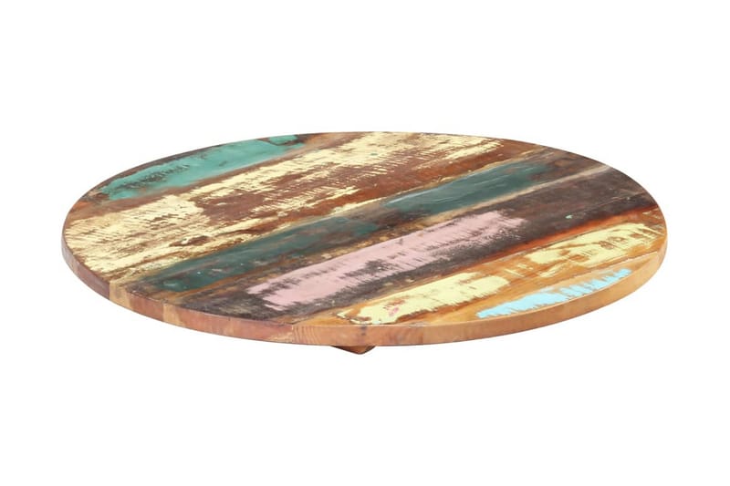 Rund Bordplade 40 cm 25-27 mm Massivt Genbrugstræ - Møbler - Borde - Bordtilbehør - Bordplade