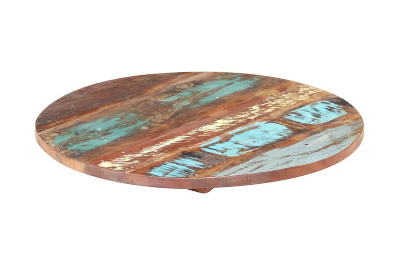 Rund Bordplade 40 cm 25-27 mm Massivt Genbrugstræ - Møbler - Borde - Bordtilbehør - Bordplade