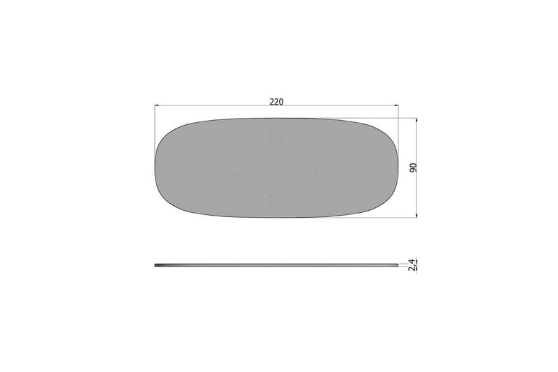 Bordplade Tablo Eg Oval - Ubehandlet - Møbler - Borde - Bordtilbehør - Bordplade