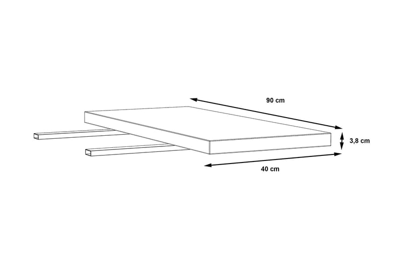 Donmills Lasttop 40x90 cm - Brun - Tillægsplade
