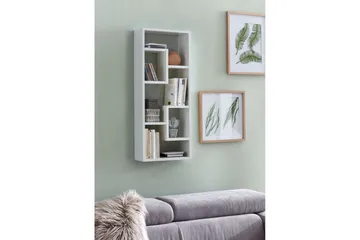 Vægreol Wohnling melaminbelagt MDF, opbevaringshylde, moderne stil Hvid - Hvid - Opbevaring - Hylder & Reoler - Bogreol