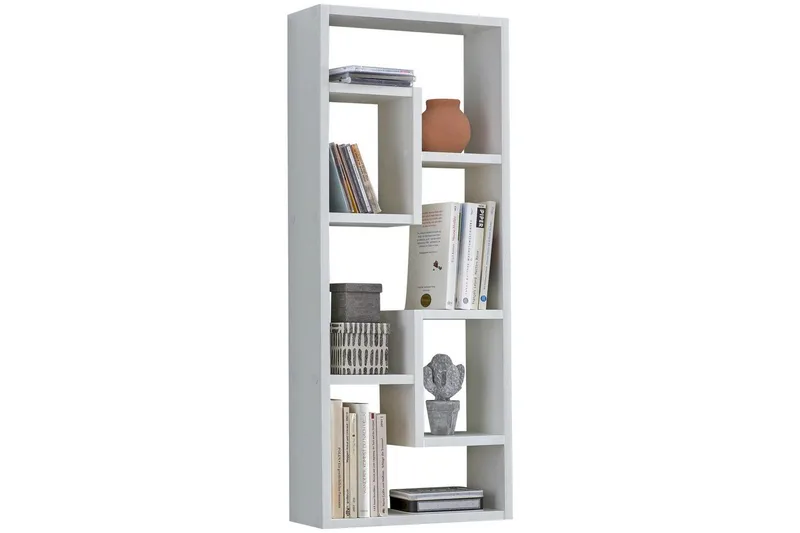 Vægreol Wohnling melaminbelagt MDF, opbevaringshylde, moderne stil Hvid - Hvid - Opbevaring - Hylder & Reoler - Bogreol