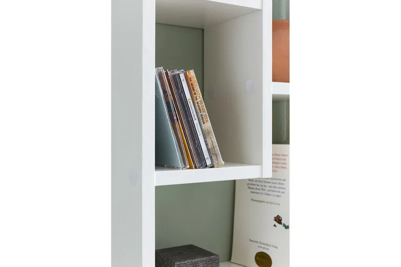 Vægreol Wohnling melaminbelagt MDF, opbevaringshylde, moderne stil Hvid - Hvid - Opbevaring - Hylder & Reoler - Bogreol