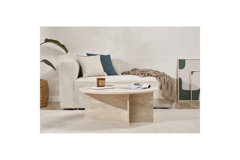 Boro Sofabord 90 cm - Beige - Møbler - Borde - Sofabord