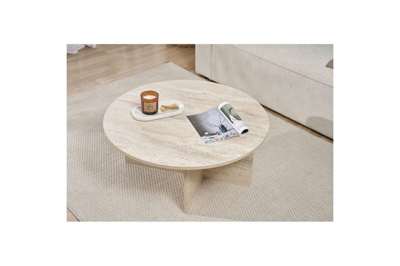 Boro Sofabord 90 cm - Beige - Møbler - Borde - Sofabord