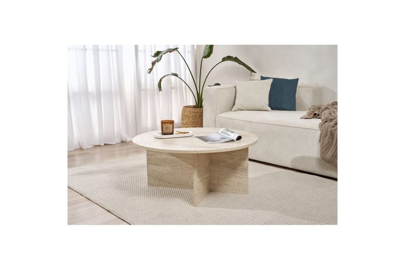 Boro Sofabord 90 cm - Beige - Møbler - Borde - Sofabord