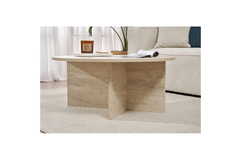 Boro Sofabord 90 cm - Beige - Møbler - Borde - Sofabord