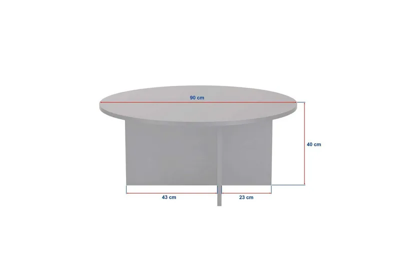 Boro Sofabord 90 cm - Sort - Møbler - Borde - Sofabord