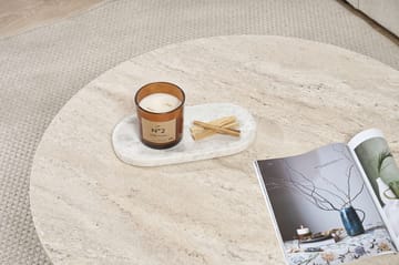 Boro Sofabord 90x40x90 cm - Travertine og Walnut - Møbler - Borde - Sofabord