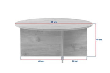 Boro Sofabord 90x40x90 cm - Travertine og Walnut - Møbler - Borde - Sofabord