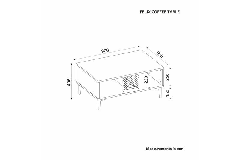Botswana Sofabord 90 cm - Antracit - Møbler - Borde - Sofabord