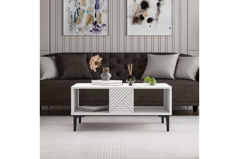 Botswana Sofabord 90 cm - Hvid - Møbler - Borde - Sofabord