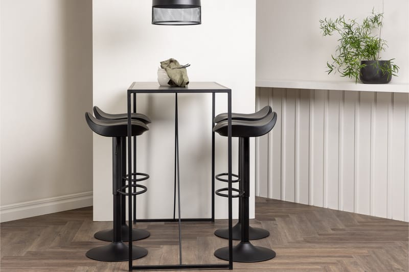 Brea Spisebordssæt 120 cm Rektangulær med 4 Adesto Stole - Svart - Møbler - Borde - Spisebordssæt