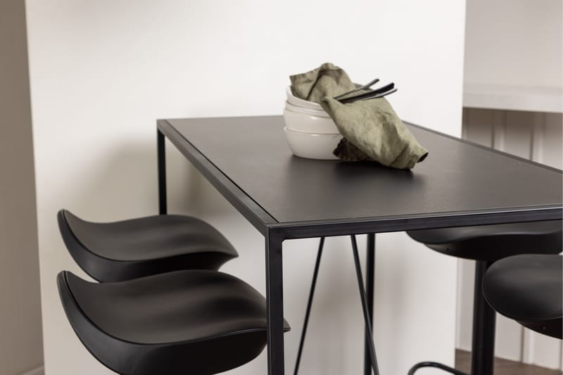 Brea Spisebordssæt 120 cm Rektangulær med 4 Adesto Stole - Svart - Møbler - Borde - Spisebordssæt