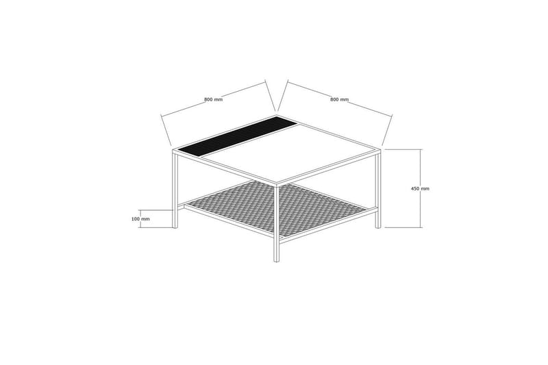 Brightmere Sofabord 80 cm - Brun/Sort - Møbler - Borde - Sofabord