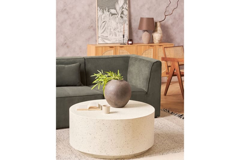 Bruder Sofabord 90 cm Rund - Hvid - Møbler - Borde - Sofabord