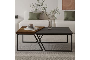 Bulskoll Sofabord 120 cm - Antracit/Valnød - Møbler - Borde - Sofabord