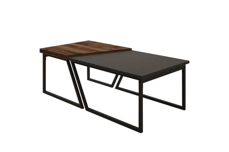 Bulskoll Sofabord 120 cm, Antracit/Valnød