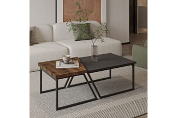 Bulskoll Sofabord 120 cm - Antracit/Valnød - Møbler - Borde - Sofabord