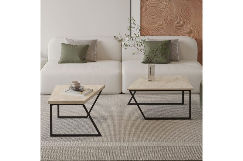 Bulskoll Sofabord 120 cm - Travertin - Møbler - Borde - Sofabord